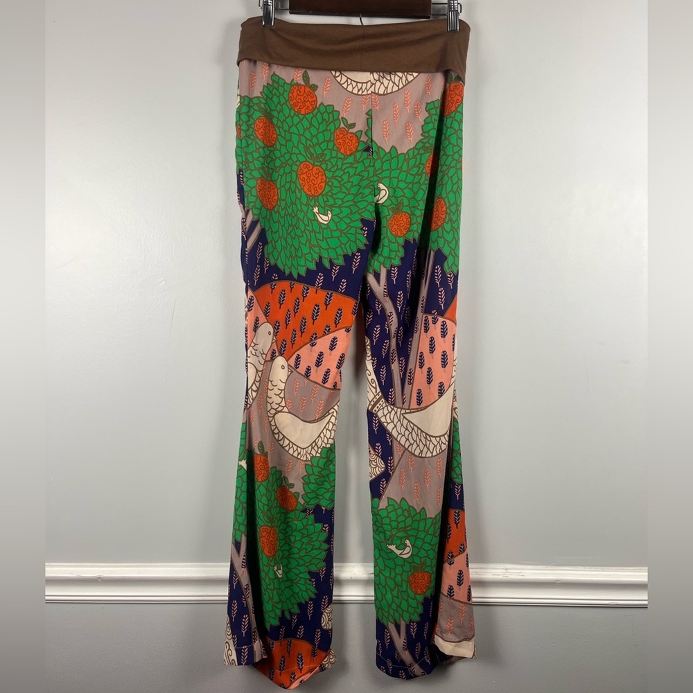 Judith March fold over wide leg printed pants size medium - Picture 3 of 4
